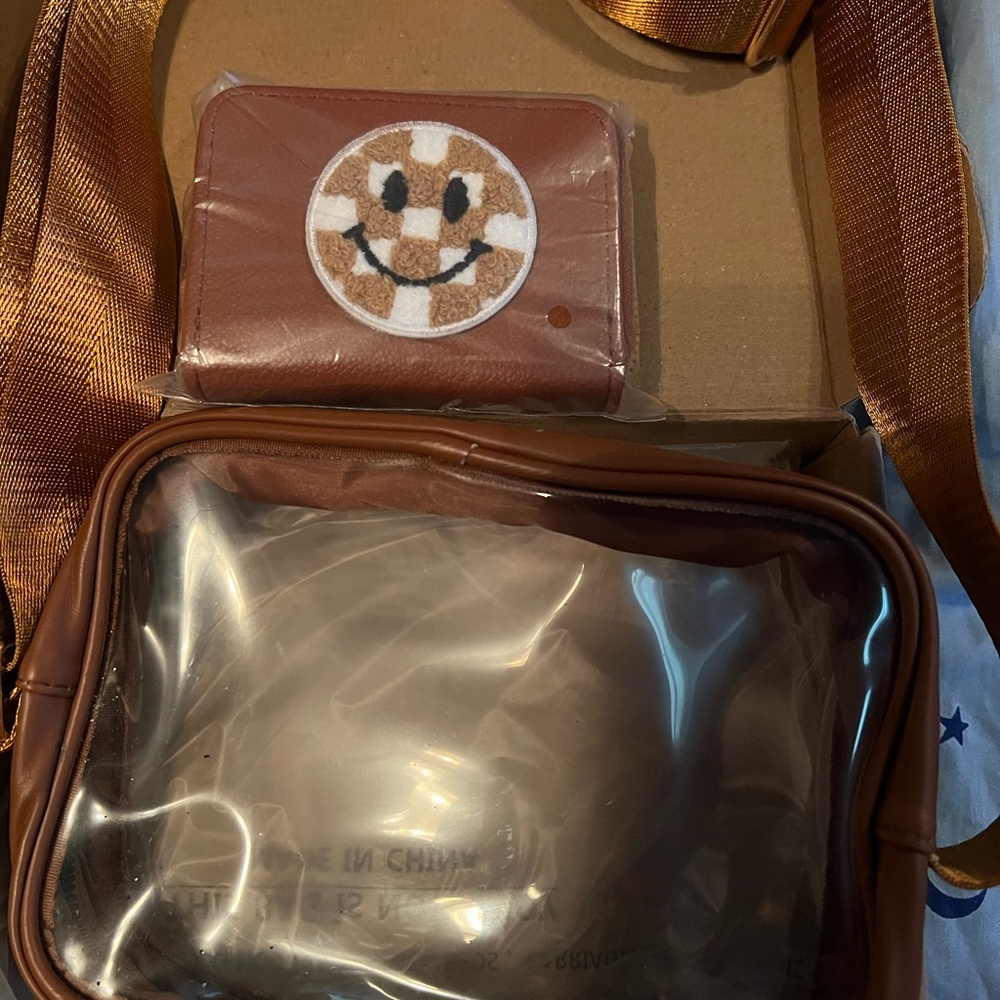 Brown Leather Men's Bag Set